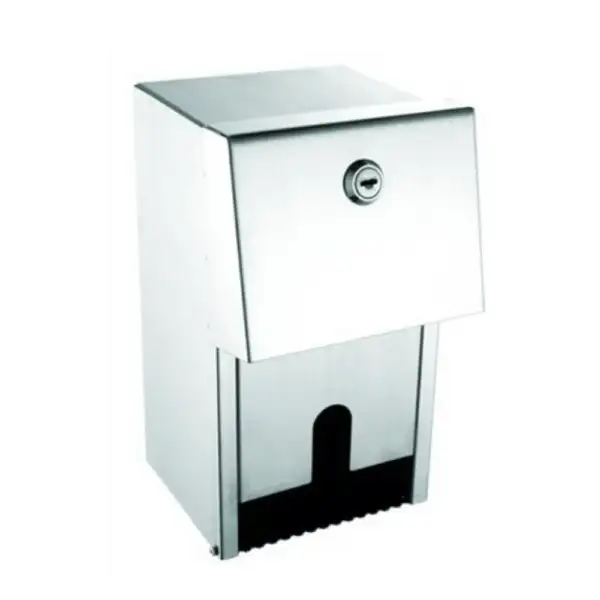 Brushed Stainless Steel - Dual Toilet Roll Dispenser