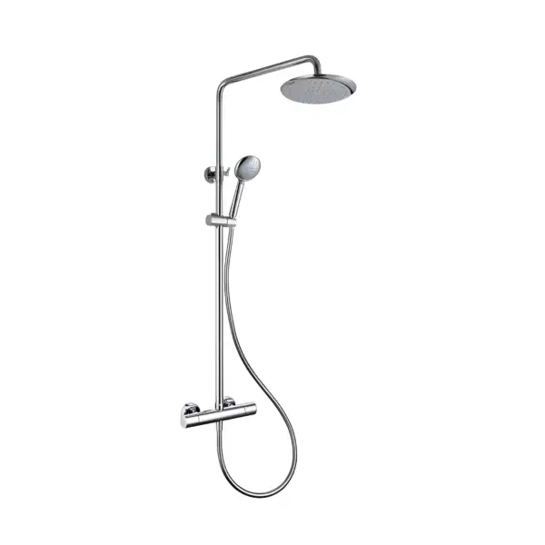 Round Thermostatic Mixer with Slim Showerhead VM75