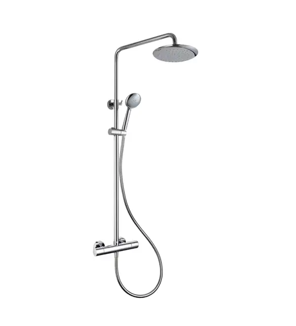 Round Thermostatic Mixer with Slim Showerhead VM75