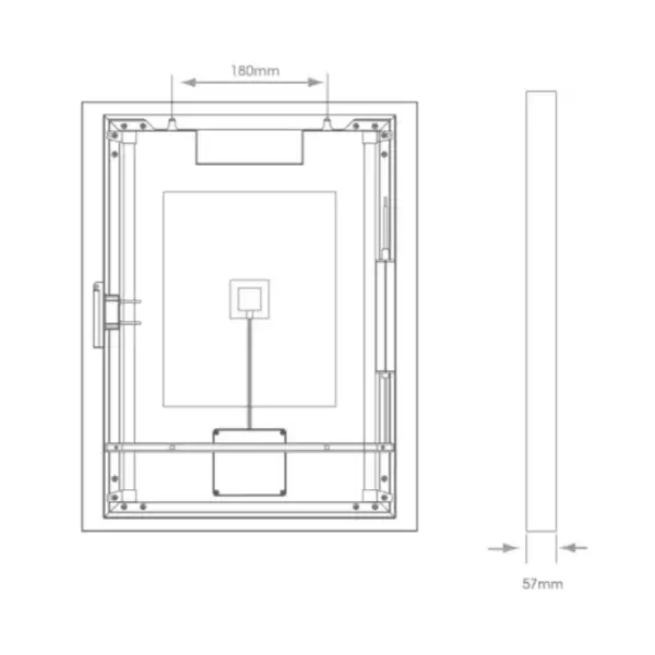 Ambiance Bathroom Ares Tunable LED Mirror Measurements (2)