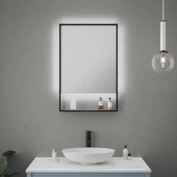 Ambiance Bathroom Bailey LED Mirror with Shelf