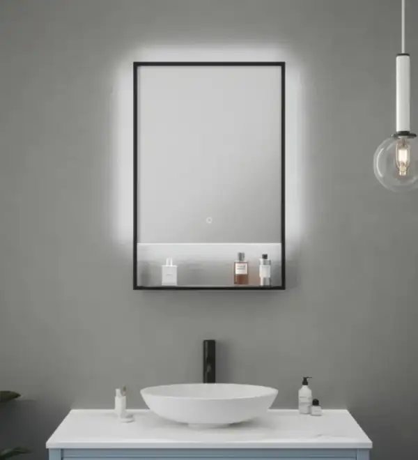 Ambiance Bathroom Bailey LED Mirror with Shelf