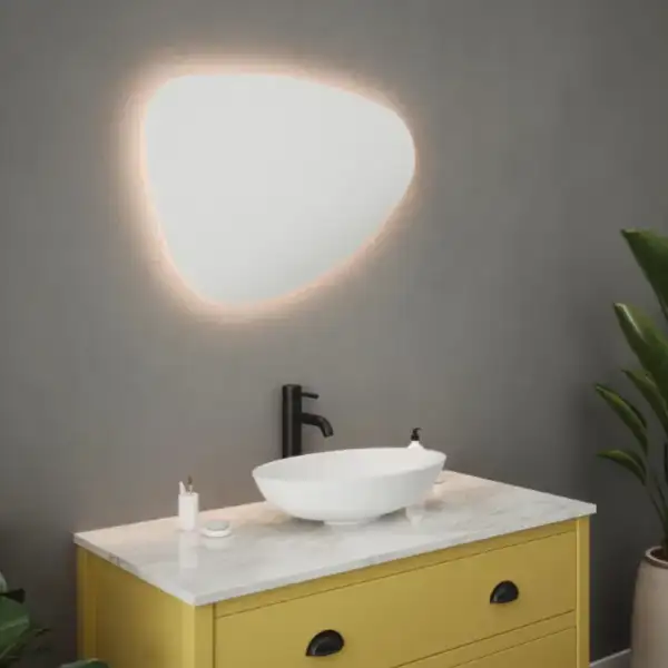 Ambiance Bathroom Nara Pebble Tunable LED Mirror (2)