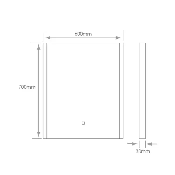 Ambiance Bathroom Porto Tunable LED Mirror Measurements