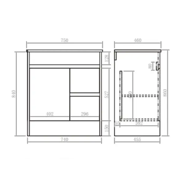 750mm Compact Floor Storage Basin - Image 4