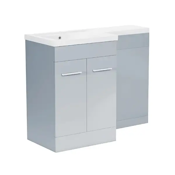 1100mm Curved Combination Basin Unit