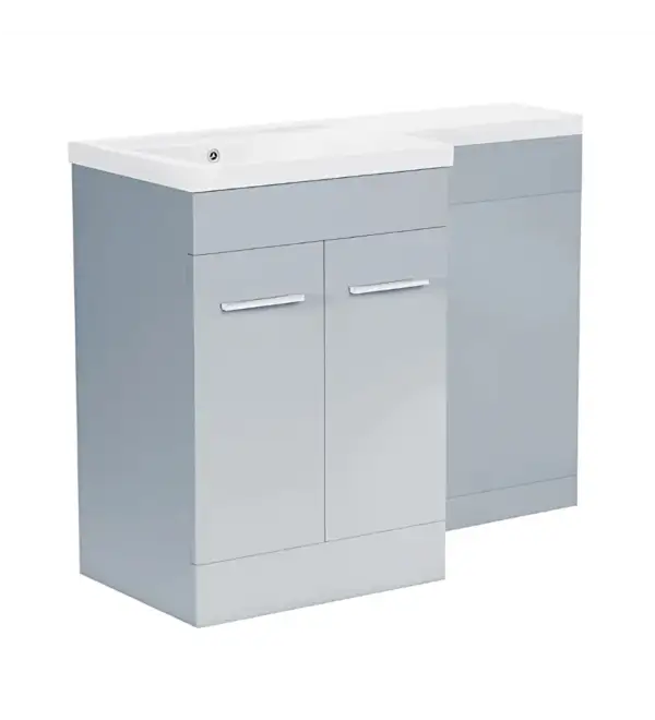 1100mm Curved Combination Basin Unit