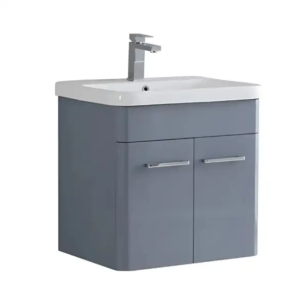 600mm Curved Space-Saving Basin Unit