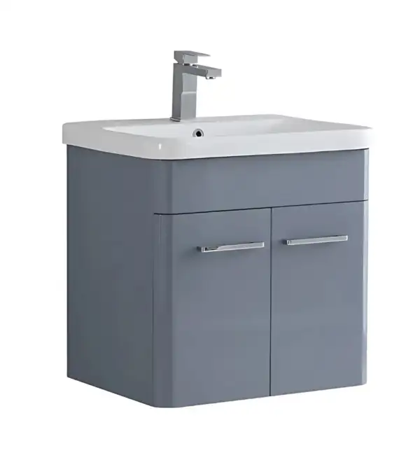 600mm Curved Space-Saving Basin Unit