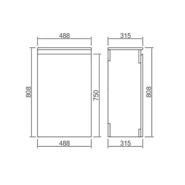 490mm WC Floor Storage Unit - Image 4