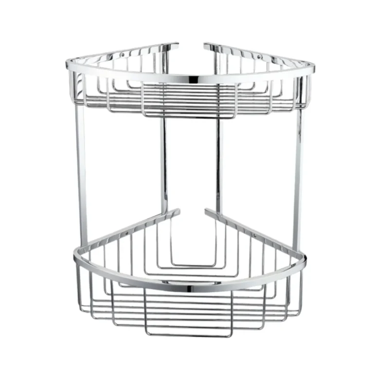Averlo Two Tier Corner Basket CHROME