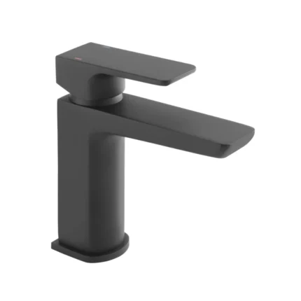 Crestilo Basin Mixer with Sprung Waste Black