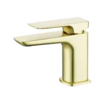 Crestilo Basin Mixer with Sprung Waste Brushed Brass