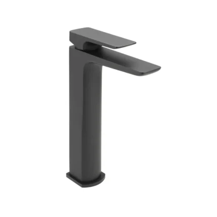 Crestilo Extended Basin Mixer with Sprung Waste Black