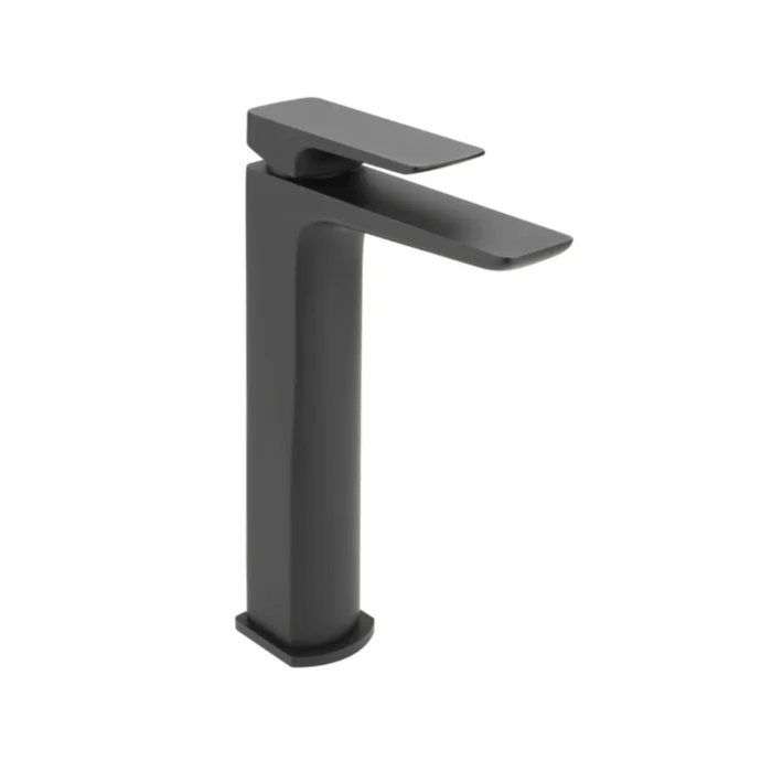 Crestilo Extended Basin Mixer with Sprung Waste Black