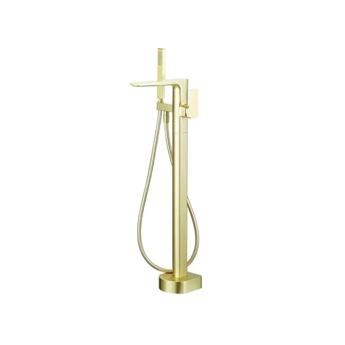 Crestilo Floor Mounted Bath Shower Brushed Brass