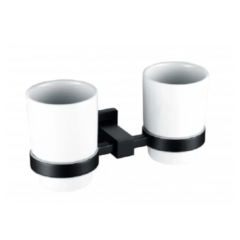 Nuvessa Double Glass Holder BLACK
