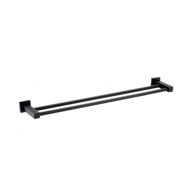 Nuvessa Double Towel Rail BLACK