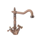 Aqualinor Monobloc Sink Mixer Brushed Copper