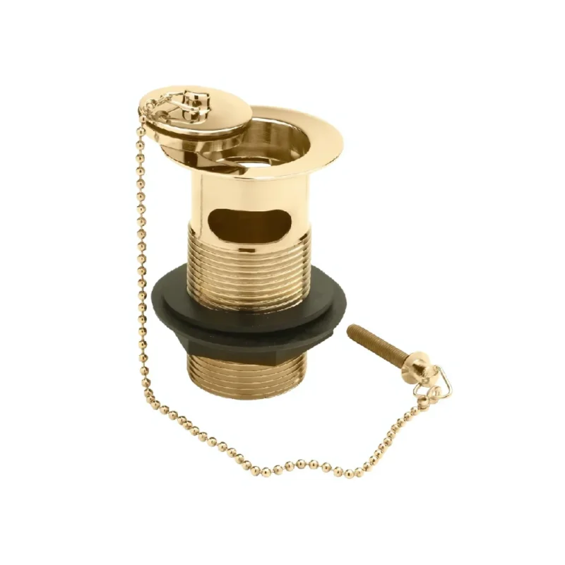 Bravino Basin Waste with Chain & Solid Plug Chrome Antique Gold