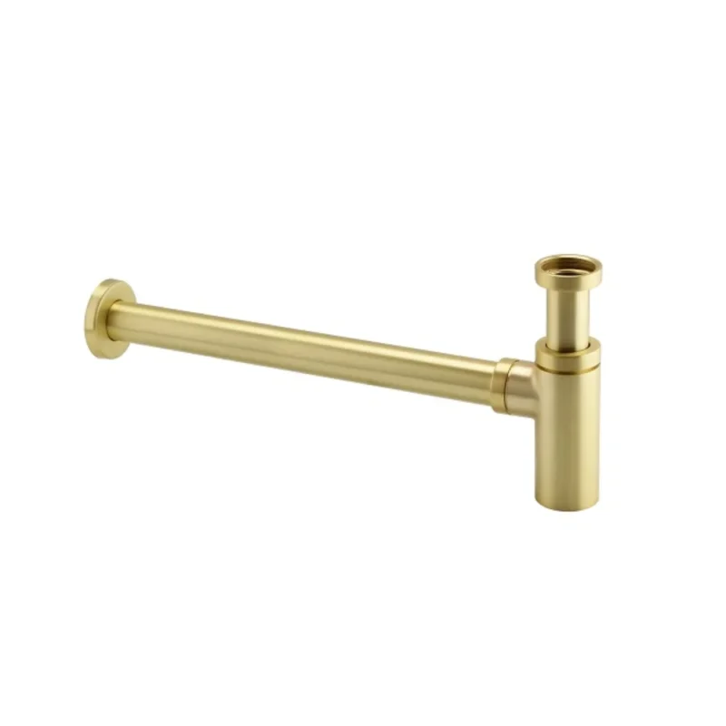 Bravino Minimal 1-1_4 Inch Bottle Trap & Extension Brushed Brass