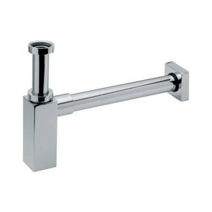 Bravino Minimal 1-1_4 Inch Cube Bottle Trap & Extension Chrome