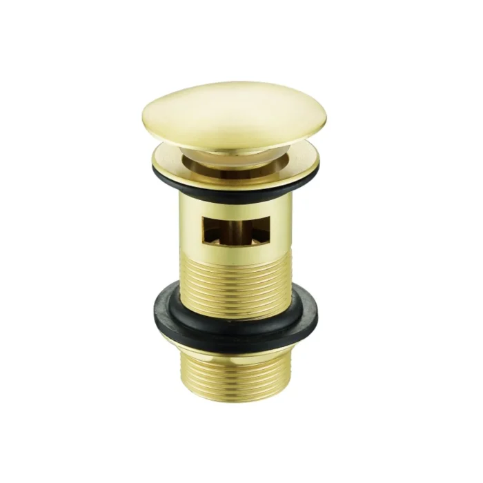 Bravino Sprung Dome Basin Waste Slotted Brushed Brass