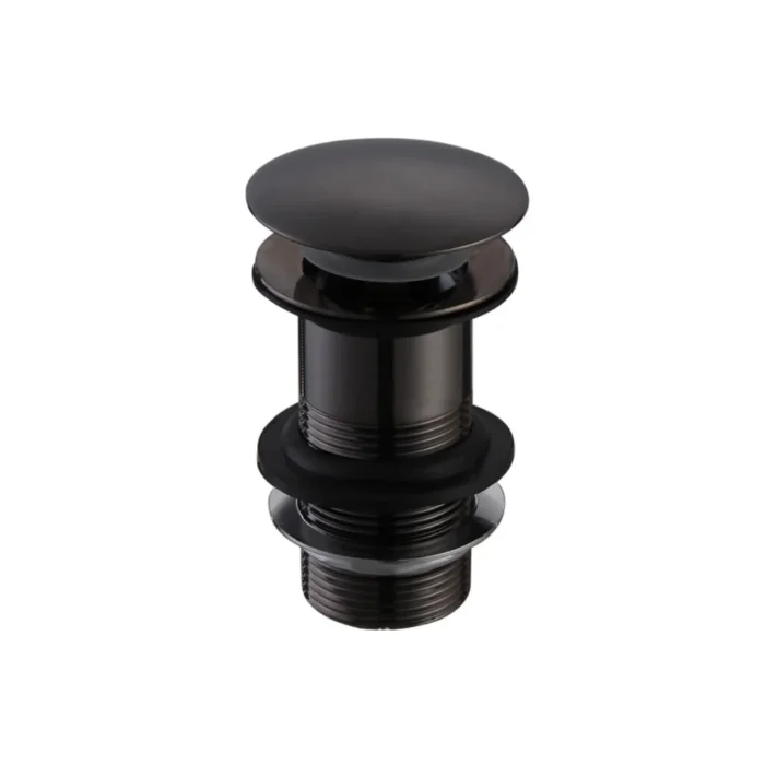 Bravino Sprung Dome Basin Waste Unslotted Black