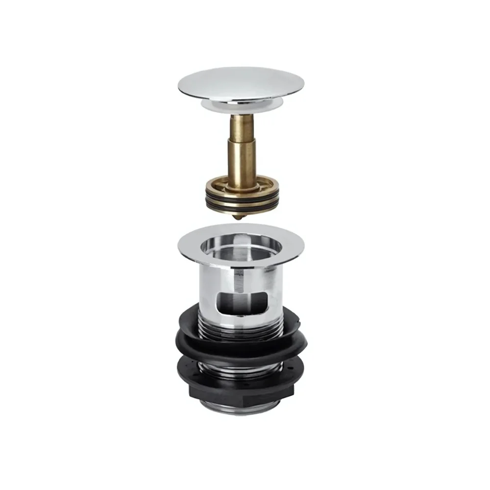 Bravino Sprung Domed Easy Clean Basin Waste Slotted Chrome