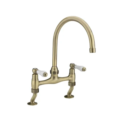 Cavento Lever Bridge Mixer Brushed Brass
