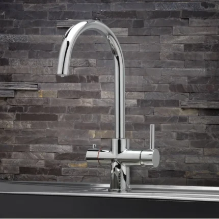 Clavora Curved Spout Hot, Cold & Boiling Water Tap with Filter