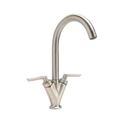 Saventa Monobloc Lever Sink Mixer Brushed Nickel