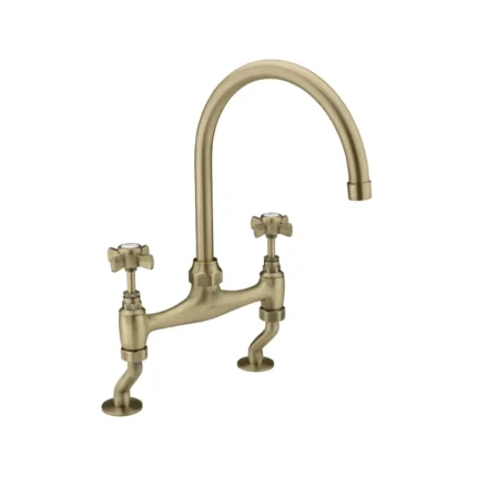 Volensa Lever Bridge Mixer Brushed Brass
