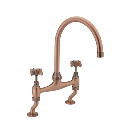 Volensa Lever Bridge Mixer Brushed Copper