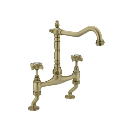 Zenvira Bridge Mixer Brushed Brass