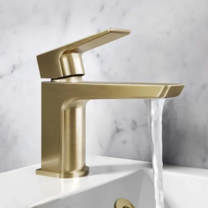 Brivanta Basin Mixer Tap Brushed Brass