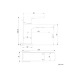 Brivanta Basin Mixer Tap Dimenssion