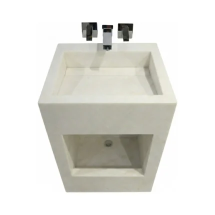 Dual Level Linear Waste Wudu Basin with Wall Mounted Taps UK
